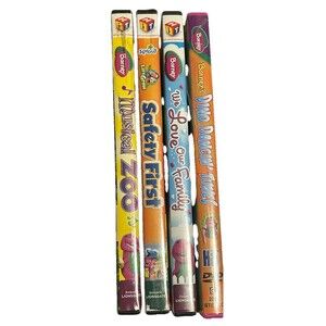 Lot of 4 Barney DVDs Musical Zoo Safety First We Love Our Family Dino Dancin’